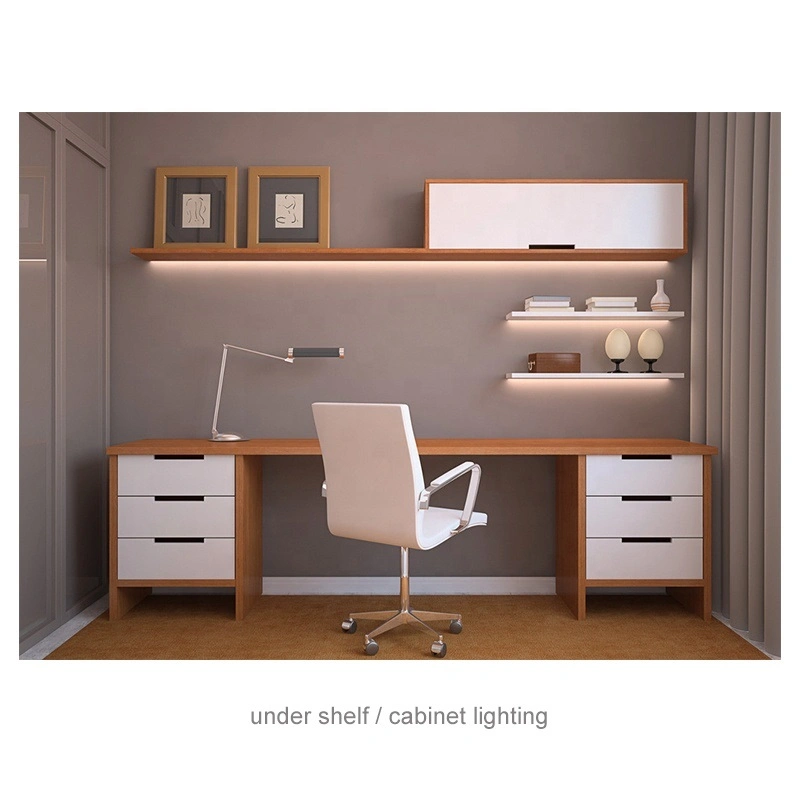 Corner Mounted 11X11mm Plastic LED Strip Profile for Kitchen Cabinet