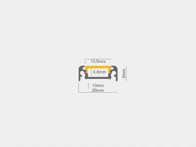 Alu-Tw2008 Competitive Price U Shape Profile Aluminum LED Channel Letter Signs for LED Strip Profile