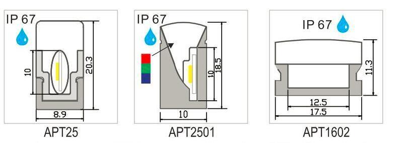 UV Resistant + Waterproof Flexible IP67 LED PMMA Extrusion Profile