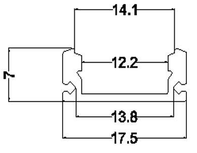 Slim Line 7mm Surface Mount Aluminum Extrusion LED Profile