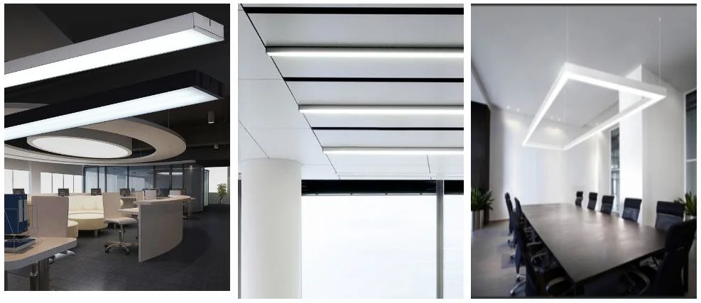 Double Layer Driver Put in 40mm Width LED Linear Lighting Aluminum LED Profile
