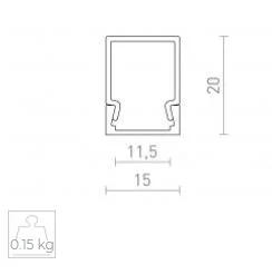 Ecoled Energy Hot - Selling Three - Side Luminous LED Profiles, Anodized