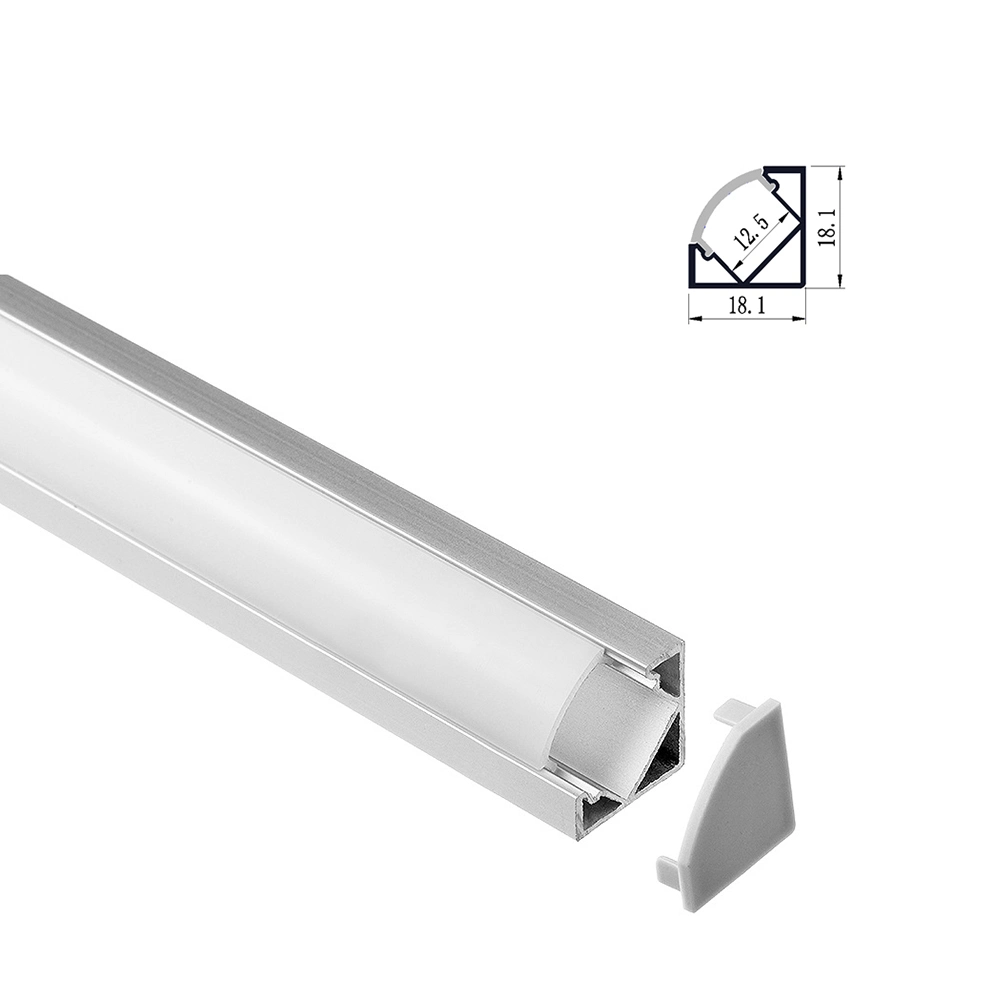 High Quality 90 Degree LED Aluminum Profile Channel for Corner Mount Lighting