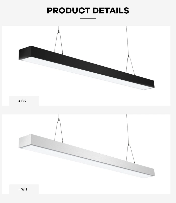 Tw-Aluminum Profile Modern Commercial Suspended Lights Pendant Hanging Lighting Ceiling Lamps LED Linear Fixtures Chandelier