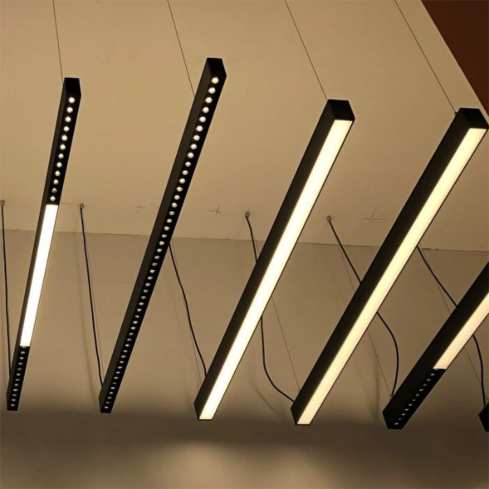 Tw-Aluminum Profile Modern Commercial Suspended Lights Pendant Hanging Lighting Ceiling Lamps LED Linear Fixtures Chandelier